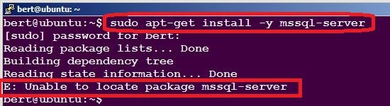 SQL Linux Install Error