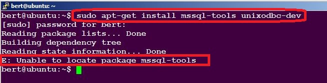 Linux SQL Install Tools Error
