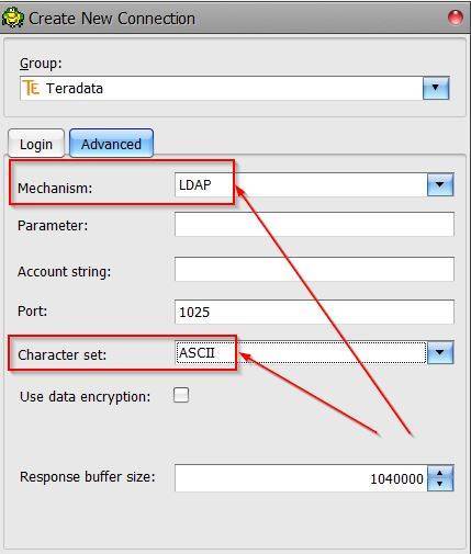 Toad DataPoint Advanced Connection Tab for Active Directory