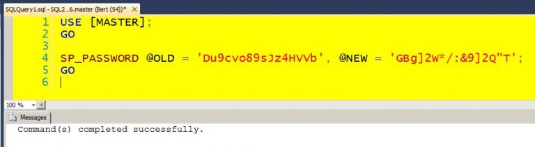 Sql Error 15151 ALTER LOGIN WITH PASSWORD causes error Msg 15151, Level 16, State 1 ...